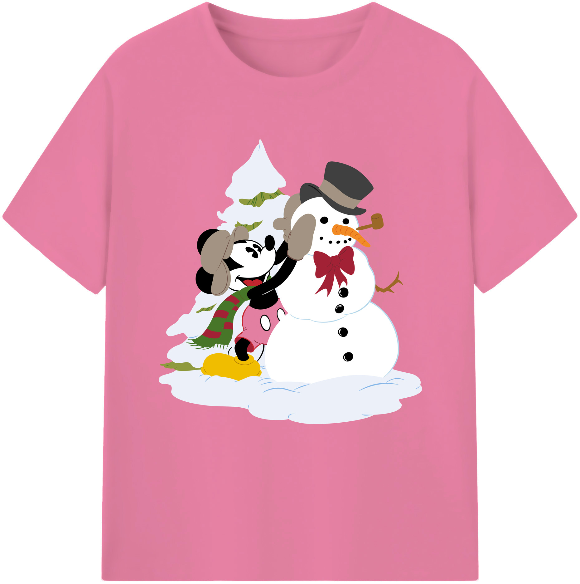 （画像用） ミッキーマウス Mickey Mouse 綿100％半袖Tシャツ（フロントプリント）